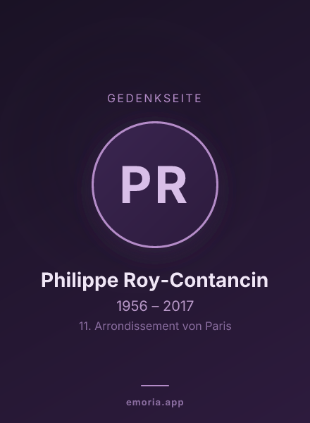 Gedenkportrait von Philippe Roy-Contancin