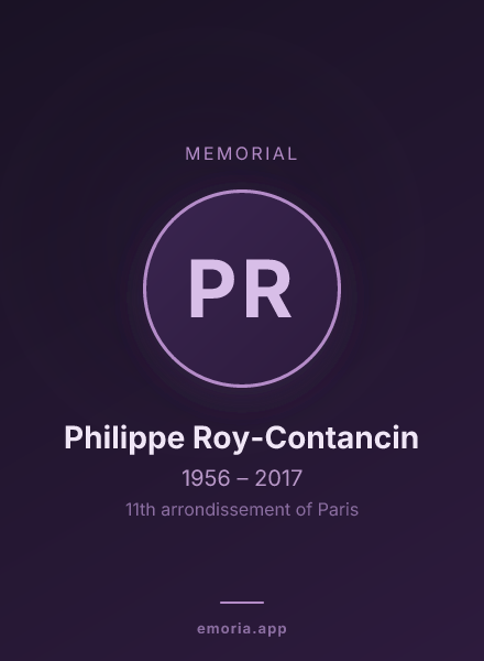 Memorial portrait of Philippe Roy-Contancin