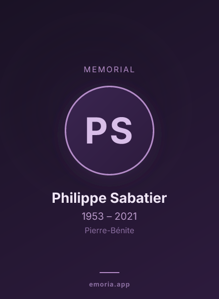 Memorial portrait of Philippe Sabatier