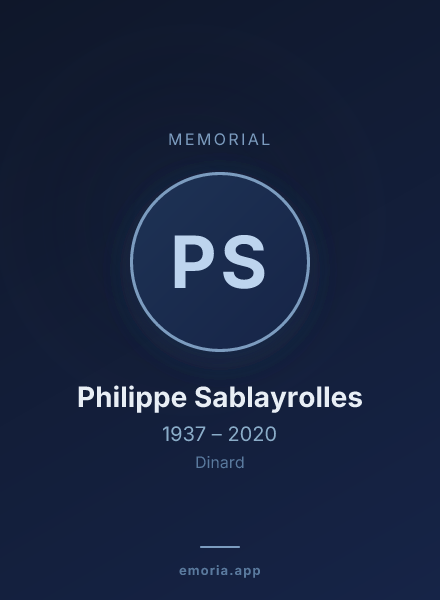Memorial portrait of Philippe Sablayrolles