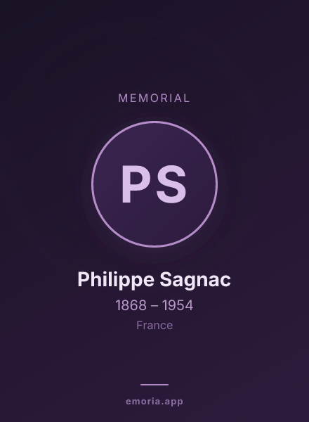 Memorial portrait of Philippe Sagnac