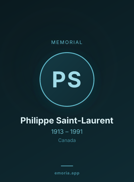 Memorial portrait of Philippe Saint-Laurent