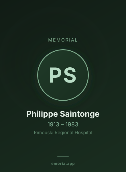 Memorial portrait of Philippe Saintonge
