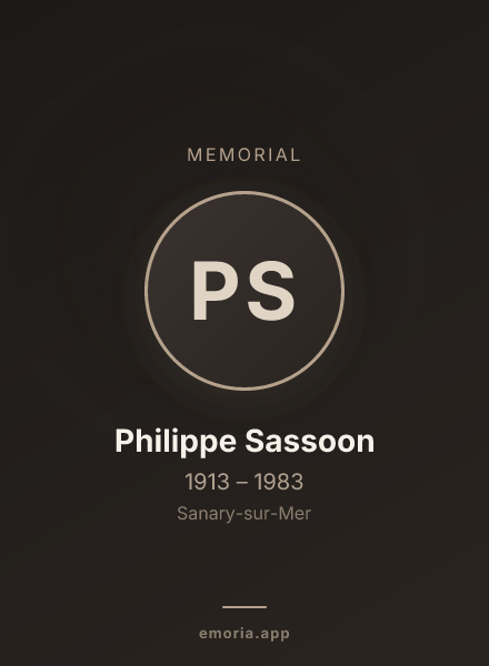 Memorial portrait of Philippe Sassoon