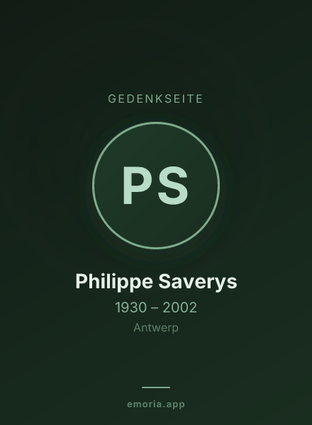Gedenkportrait von Philippe Saverys