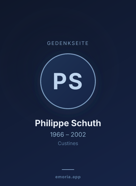Gedenkportrait von Philippe Schuth