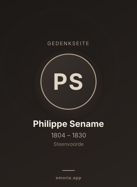 Gedenkportrait von Philippe Sename