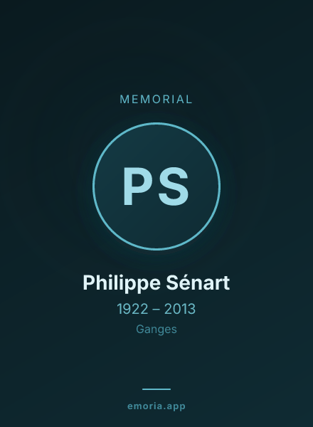 Memorial portrait of Philippe Sénart