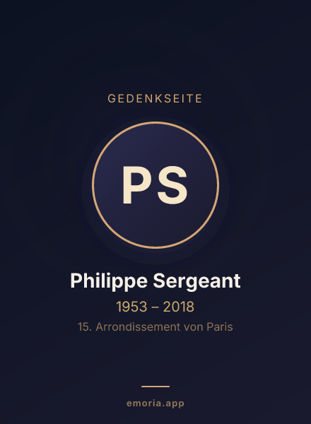 Gedenkportrait von Philippe Sergeant