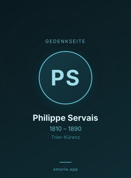 Gedenkportrait von Philippe Servais