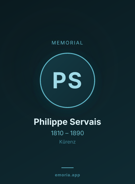 Memorial portrait of Philippe Servais