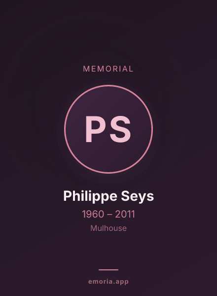 Memorial portrait of Philippe Seys