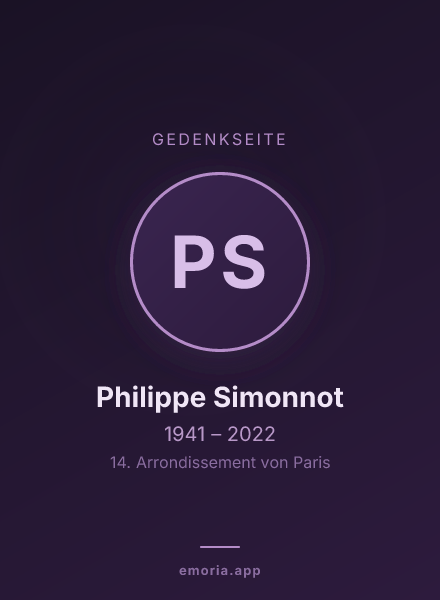 Gedenkportrait von Philippe Simonnot