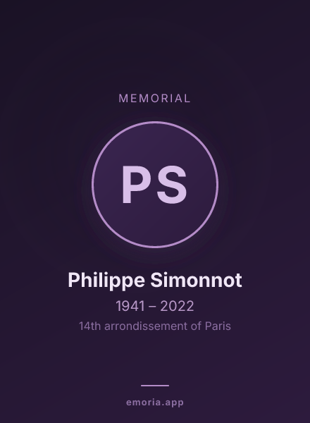 Memorial portrait of Philippe Simonnot