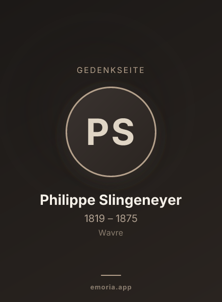 Gedenkportrait von Philippe Slingeneyer