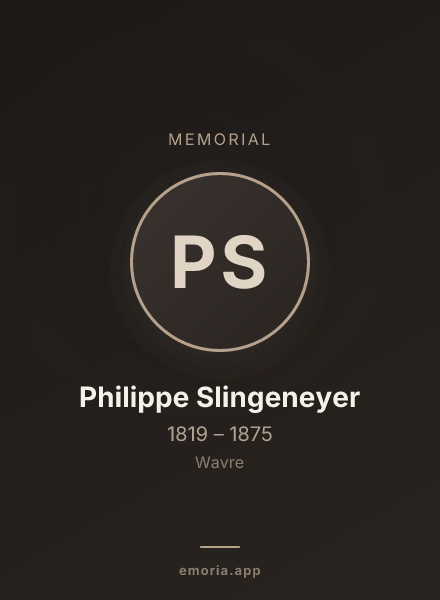 Memorial portrait of Philippe Slingeneyer