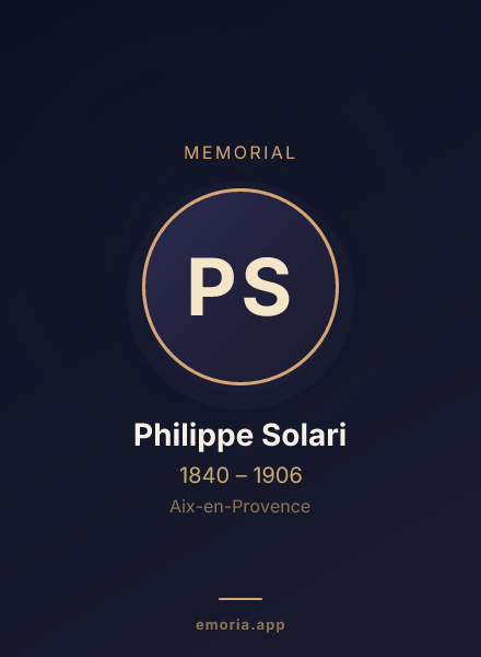 Memorial portrait of Philippe Solari