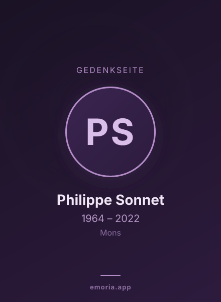 Gedenkportrait von Philippe Sonnet