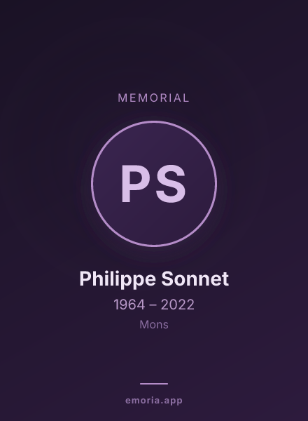 Memorial portrait of Philippe Sonnet