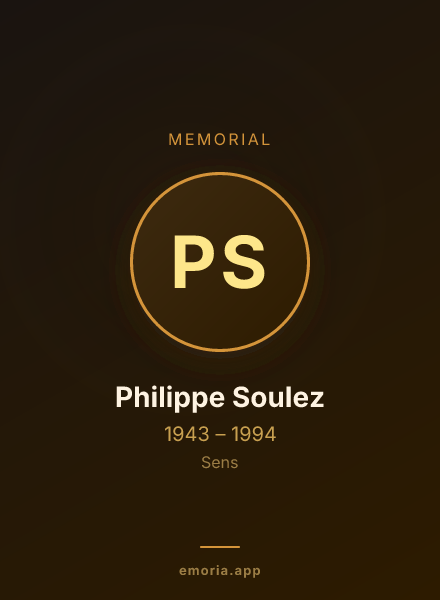 Memorial portrait of Philippe Soulez