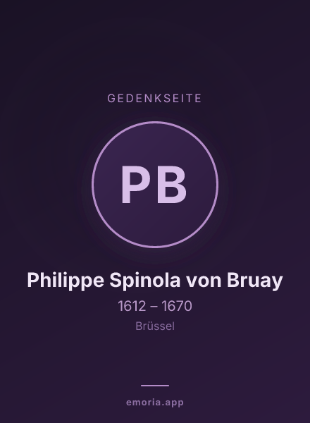 Gedenkportrait von Philippe Spinola von Bruay