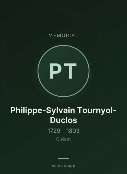 Memorial portrait of Philippe-Sylvain Tournyol-Duclos