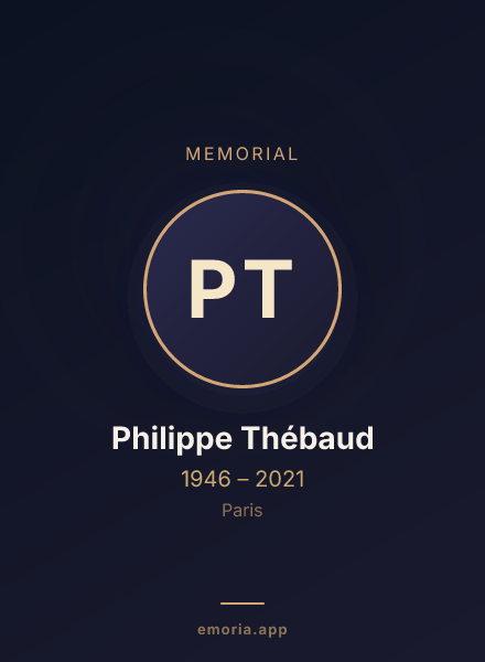 Memorial portrait of Philippe Thébaud