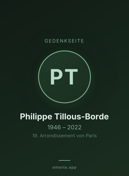 Gedenkportrait von Philippe Tillous-Borde