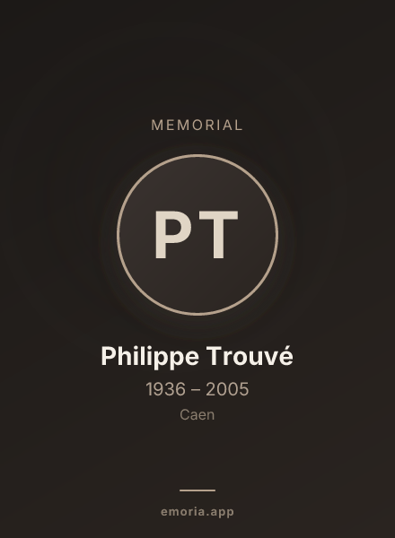Memorial portrait of Philippe Trouvé
