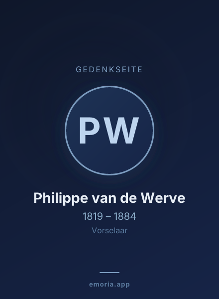 Gedenkportrait von Philippe van de Werve