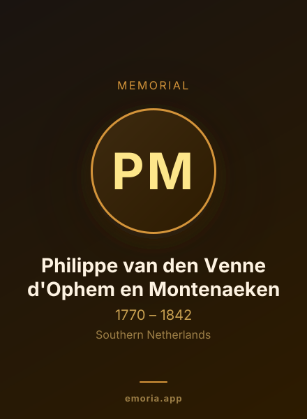 Memorial portrait of Philippe van den Venne d'Ophem en Montenaeken