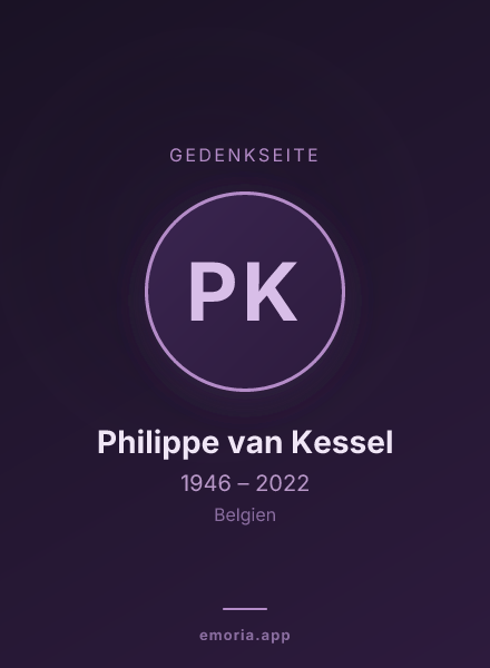 Gedenkportrait von Philippe van Kessel