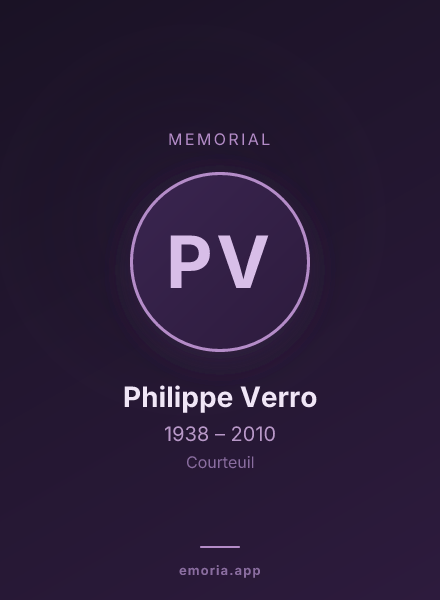 Memorial portrait of Philippe Verro