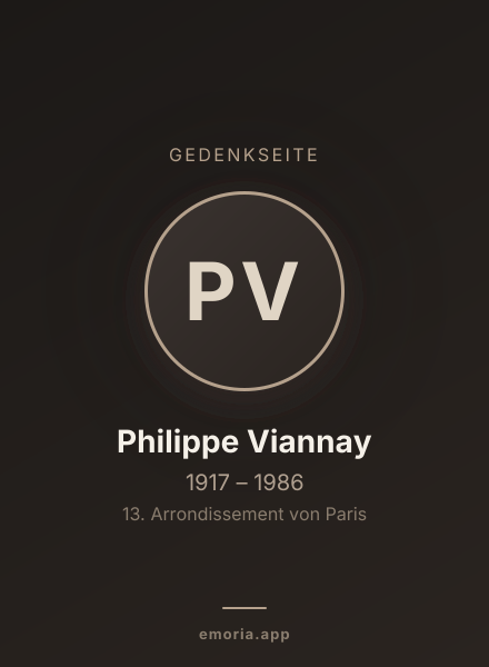 Gedenkportrait von Philippe Viannay