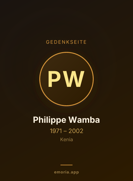 Gedenkportrait von Philippe Wamba