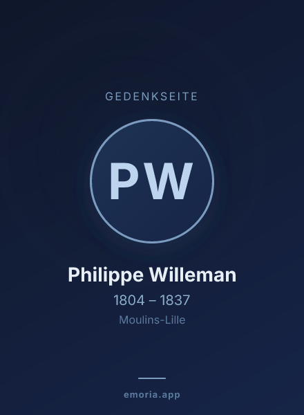 Gedenkportrait von Philippe Willeman