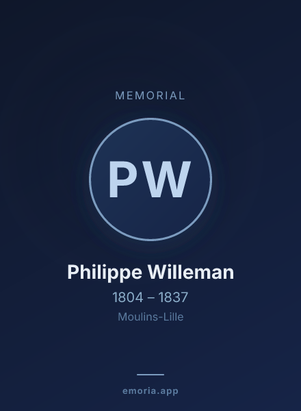 Memorial portrait of Philippe Willeman