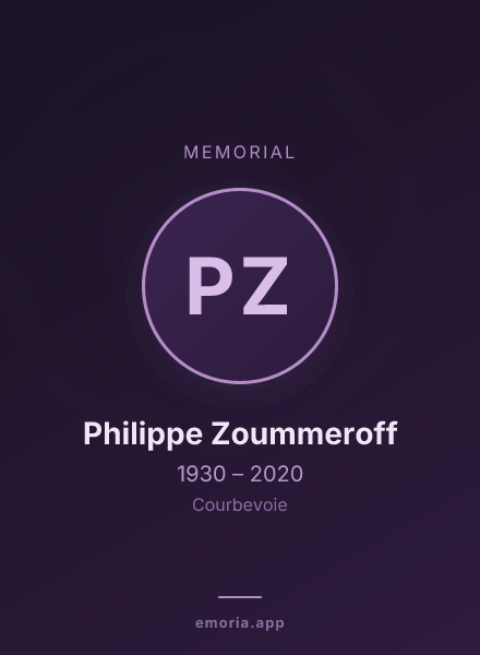 Memorial portrait of Philippe Zoummeroff