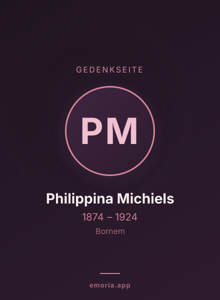 Gedenkportrait von Philippina Michiels