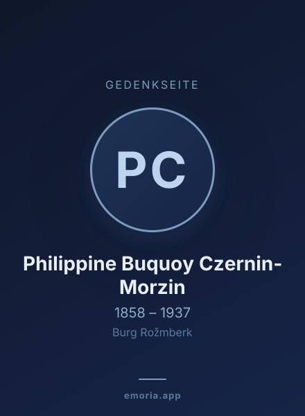 Gedenkportrait von Philippine Buquoy Czernin-Morzin
