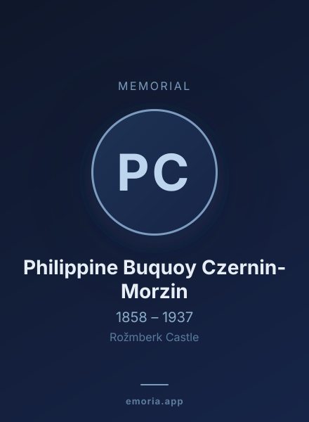 Memorial portrait of Philippine Buquoy Czernin-Morzin