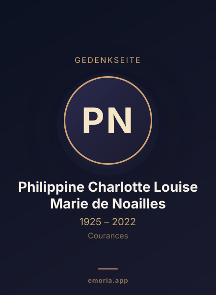 Gedenkportrait von Philippine Charlotte Louise Marie de Noailles