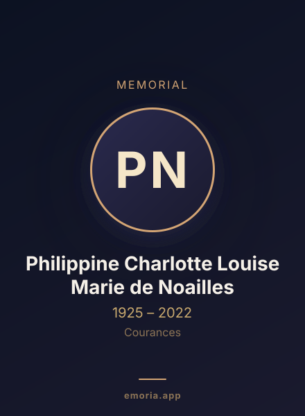 Memorial portrait of Philippine Charlotte Louise Marie de Noailles