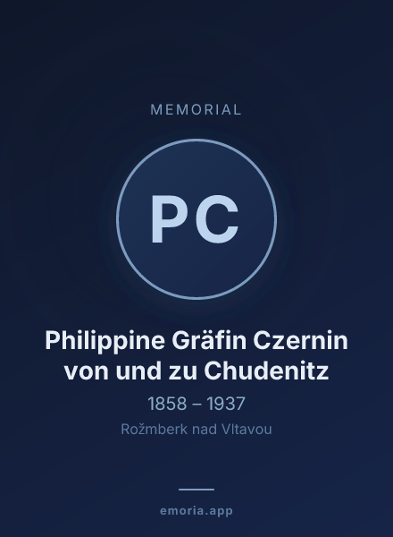 Memorial portrait of Philippine Gräfin Czernin von und zu Chudenitz