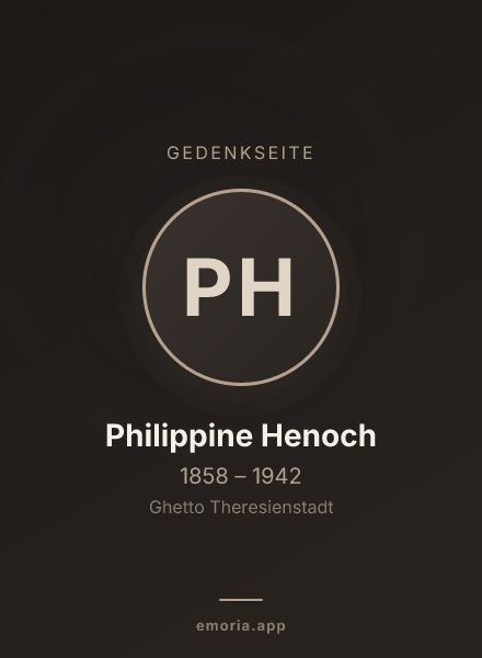 Gedenkportrait von Philippine Henoch