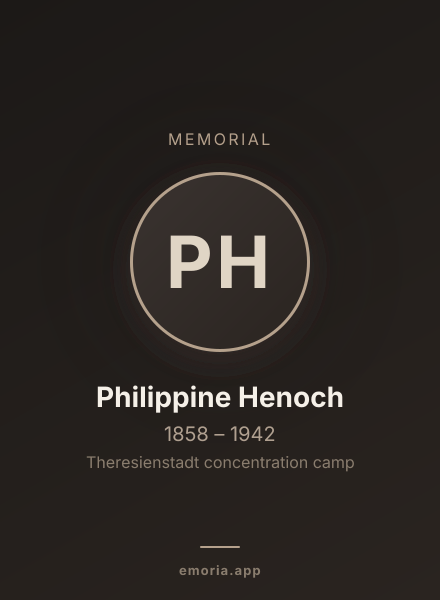 Memorial portrait of Philippine Henoch