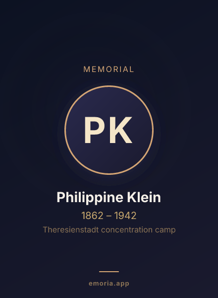 Memorial portrait of Philippine Klein