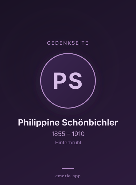 Gedenkportrait von Philippine Schönbichler