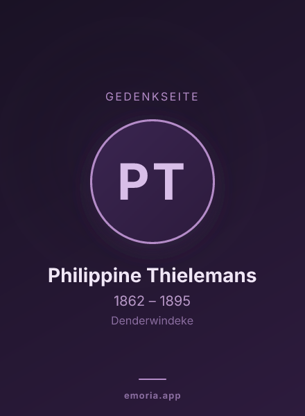Gedenkportrait von Philippine Thielemans