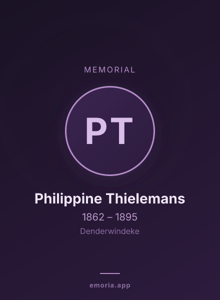 Memorial portrait of Philippine Thielemans